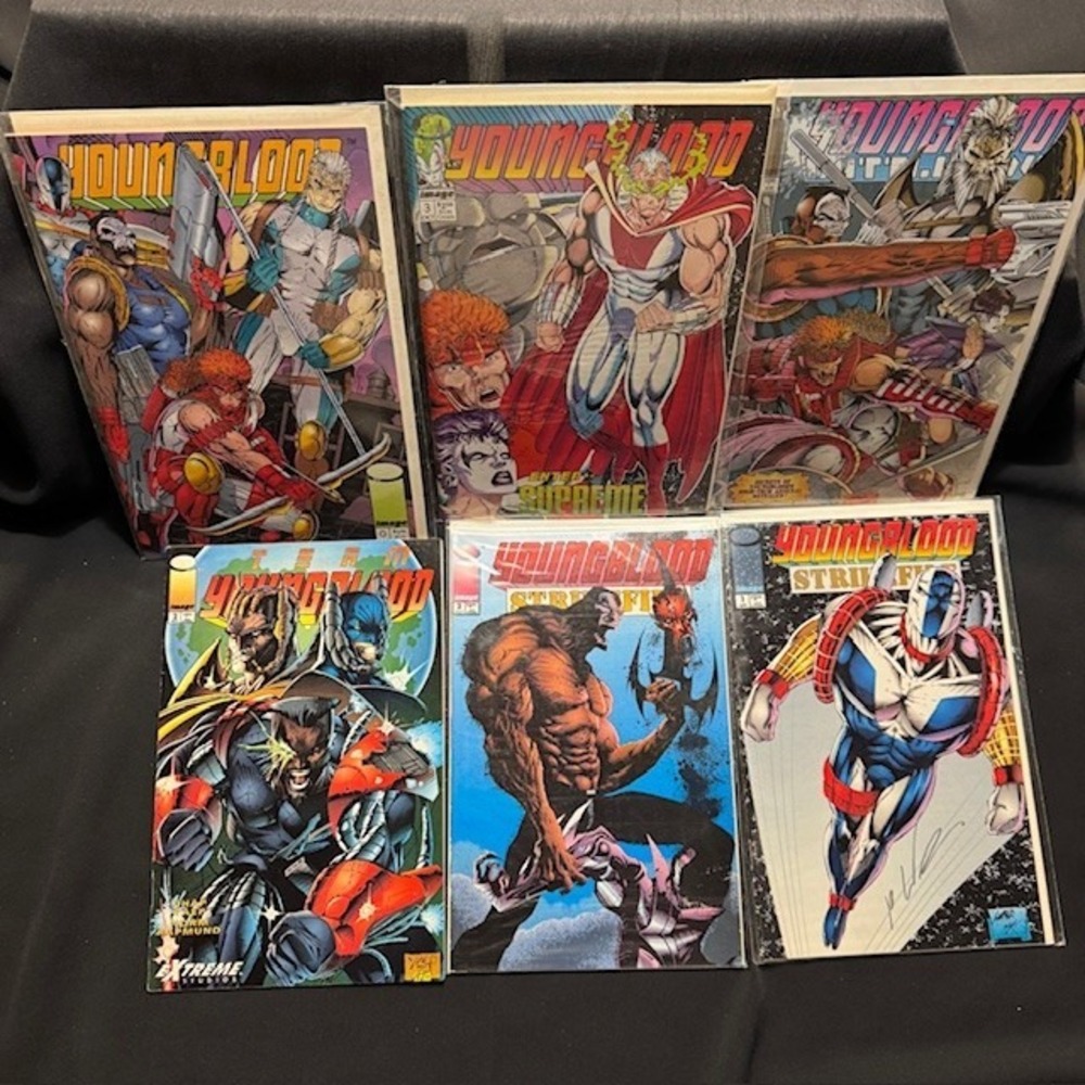 6 Youngblood comics #0 #3 Youngblood Battlezone #1, Team Younglood #2 Strikefile